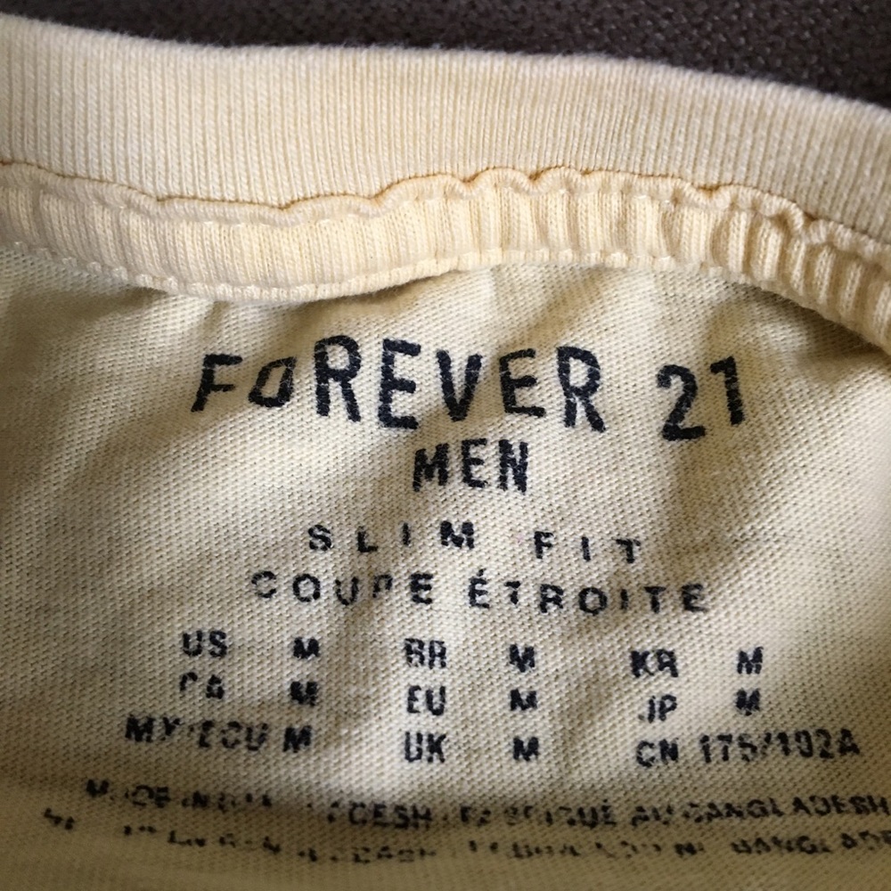 yellow, medium size forever 21 men’s medium